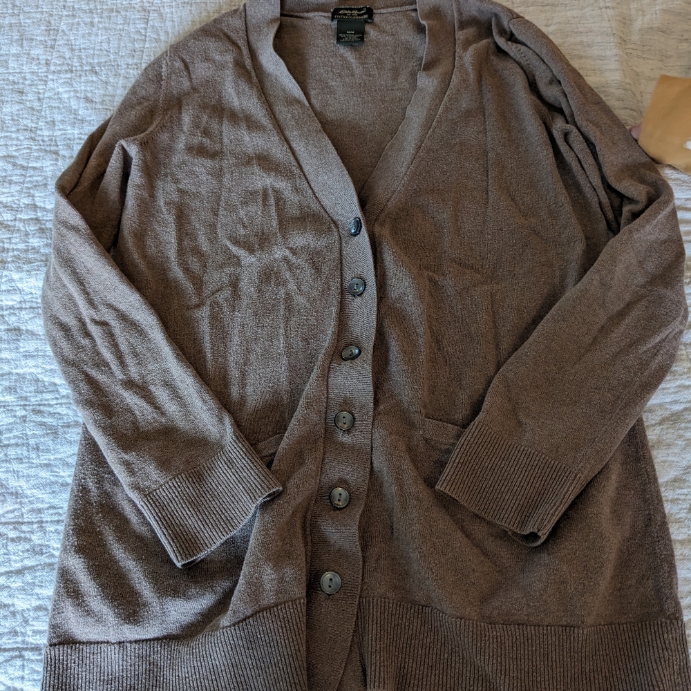 Eddie Bauer cotton cashmere cardigan